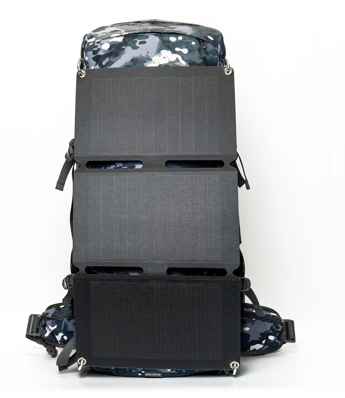 New popular hiking backpack 50l with solar panel outdoor waterproof travel mountaineering bag charger bag