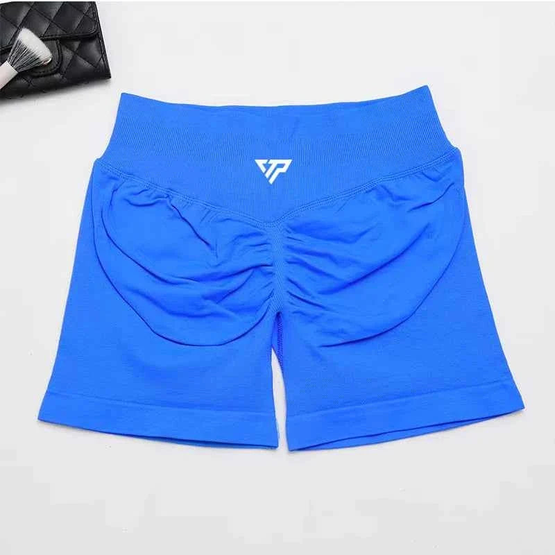 Seamless Silicone Printed Yoga Shorts