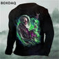 Horror Skulls Style Men T-Shirts Spring Autumn Long Sleeve Rock Skull 3D Print Street Hip Hop Male Tees 6XL Big Size Casual Tops