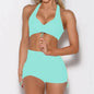 FitFlex Women's Yoga Set: Shorts & Sleeve Top Duo