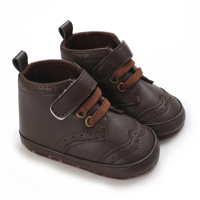 Baby Learning Walk Shoes, Striped PU Sports Shoes for Infants 0-18m