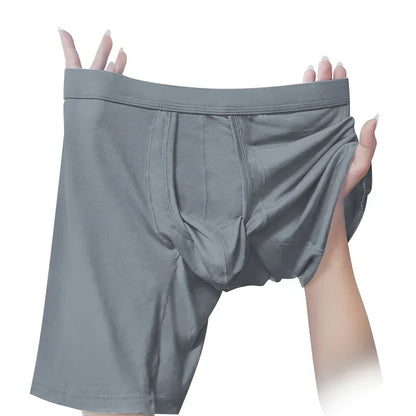 Men's Boxershorts Cotton Breathable Underwear Mid Long Boxers Trunks Comfortable Shorts