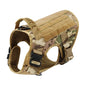 Tactical Dog Harness Leash Collar Molle Pouches for Medium Large Dogs Training Military Pet Vest Adjustable Service Dog Harness