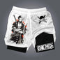 ONE PIECE Anime Roronoa Zoro Printed Sports Shorts 2026 Summer New Unisex Y2K Quick Drying Breathable 2-in-1 Beach Shorts