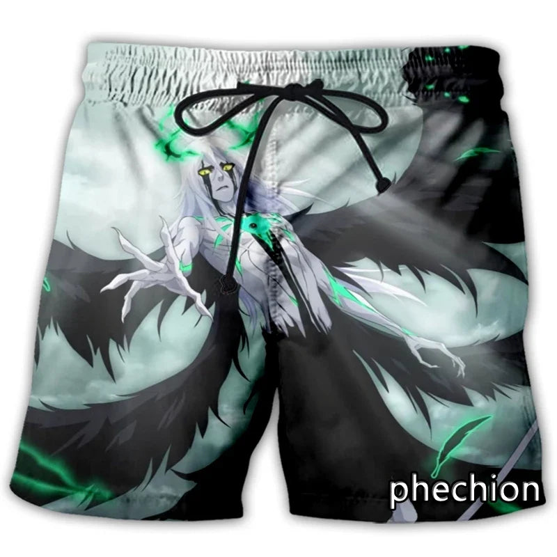 phechion New Fashion Men/Women Anime BLEACH 3D Print Casual Shorts Novelty Streetwear Men Loose Sporting Shorts L22