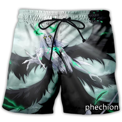 phechion New Fashion Men/Women Anime BLEACH 3D Print Casual Shorts Novelty Streetwear Men Loose Sporting Shorts L22