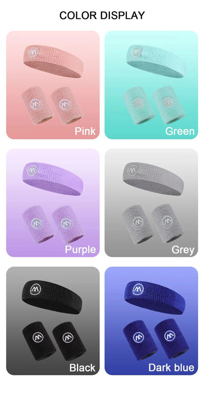 GOBYGO Exercise Headband Wristband Set