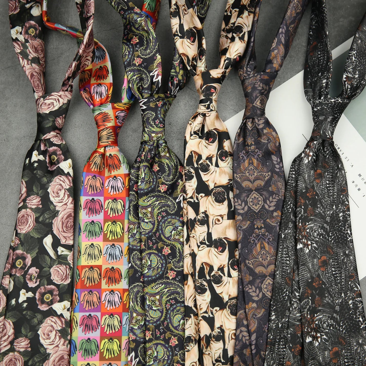 Fashion 8CM Wdith Elegant Neckties Vintage Retro Flower Printed Ties For Adult Mens Casual Daily Neckwear Wedding Party Cravate