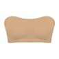 Women's Sexy Strapless Push Up Bra Removable Padded Seamless Ice Silk Top Women Invisible Beauty Back Anti-slip Off-shoulder Bra