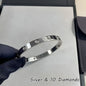 Rose Gold Silver Plated Diamond Studded Bangle Bracelet for Women 16 17 18 19 Size Fashion Jewelry Bracelets