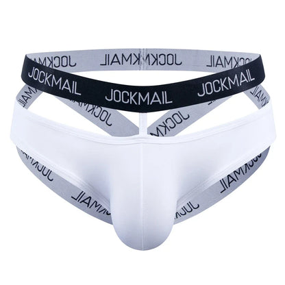 Men Jockstrap Harness Mens Bondage Gay Hombre Stage Nighclubwear Sexy Underwear Thong G String Penis Pouch Ice silk transparent