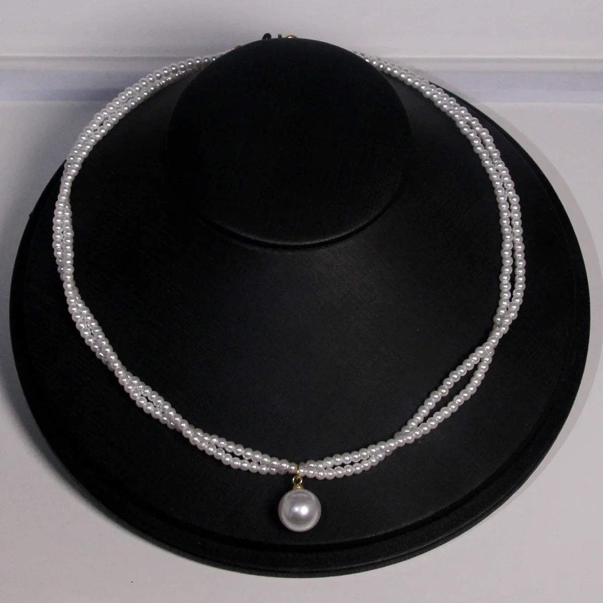 New Women's Fashion Pearl Necklace French Vintage Pearl Necklace Double Lock Bone Chain Collar Jewelry Accessories