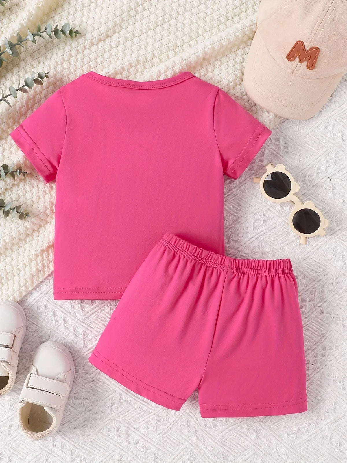 Baby Girl Round Neck Short Sleeved Daddy's GIRL Fashionable Letter