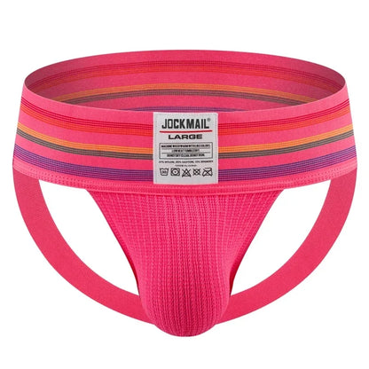 Men Sexy Jockstrap Thongs Gay Underwear Lingerie Underpants Bikini G String Wide Waist Band Hombre Panties Athletic Supporters