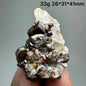 Natural Dark Brown Andradite Garnet Cluster Raw Crystal Mineral Specimen Calcite Matrix Healing Stone Home Decoration