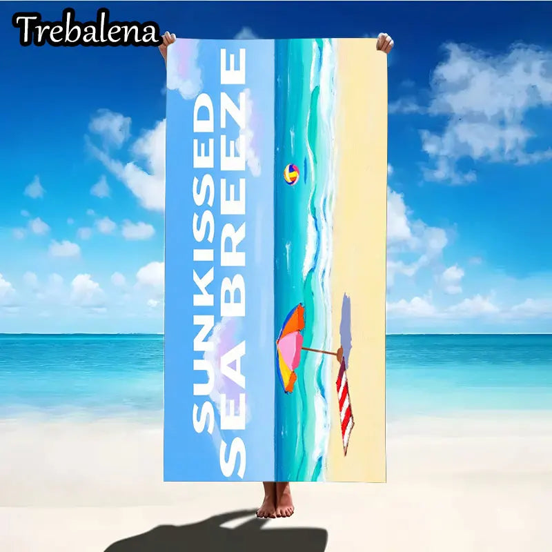 30*60inch Ultra-Soft Beach Towel with Sunkissed Sea Breeze Beach Towel Summer Style