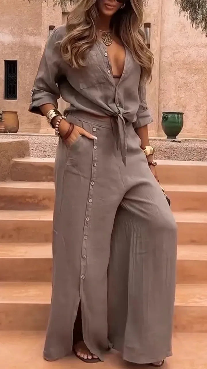 New Fashion Casual Irregular Two-Piece Sets Loose Short-Sleeved