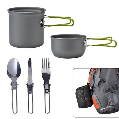 Camping Cookware Set, Outdoor Pan Set, Tourist Dishes, Melon, Kitchen