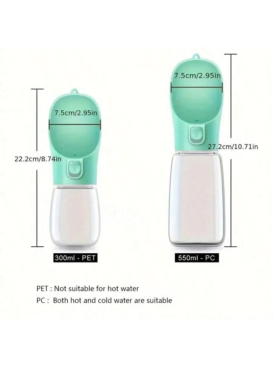 Portable Dog Water Bottle – Travel Dispenser, Leak-Proof for Walking & Hiking