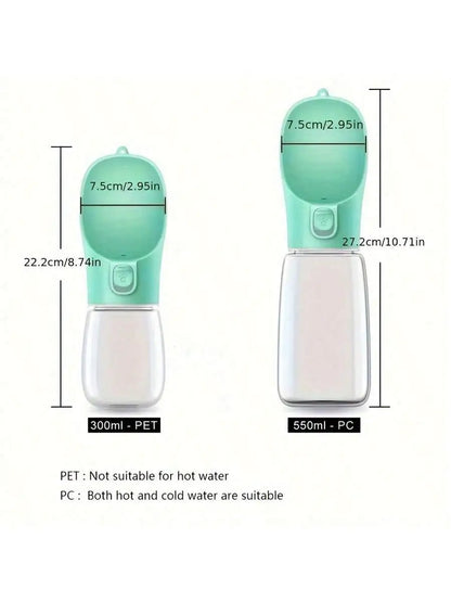 Portable Dog Water Bottle – Travel Dispenser, Leak-Proof for Walking & Hiking
