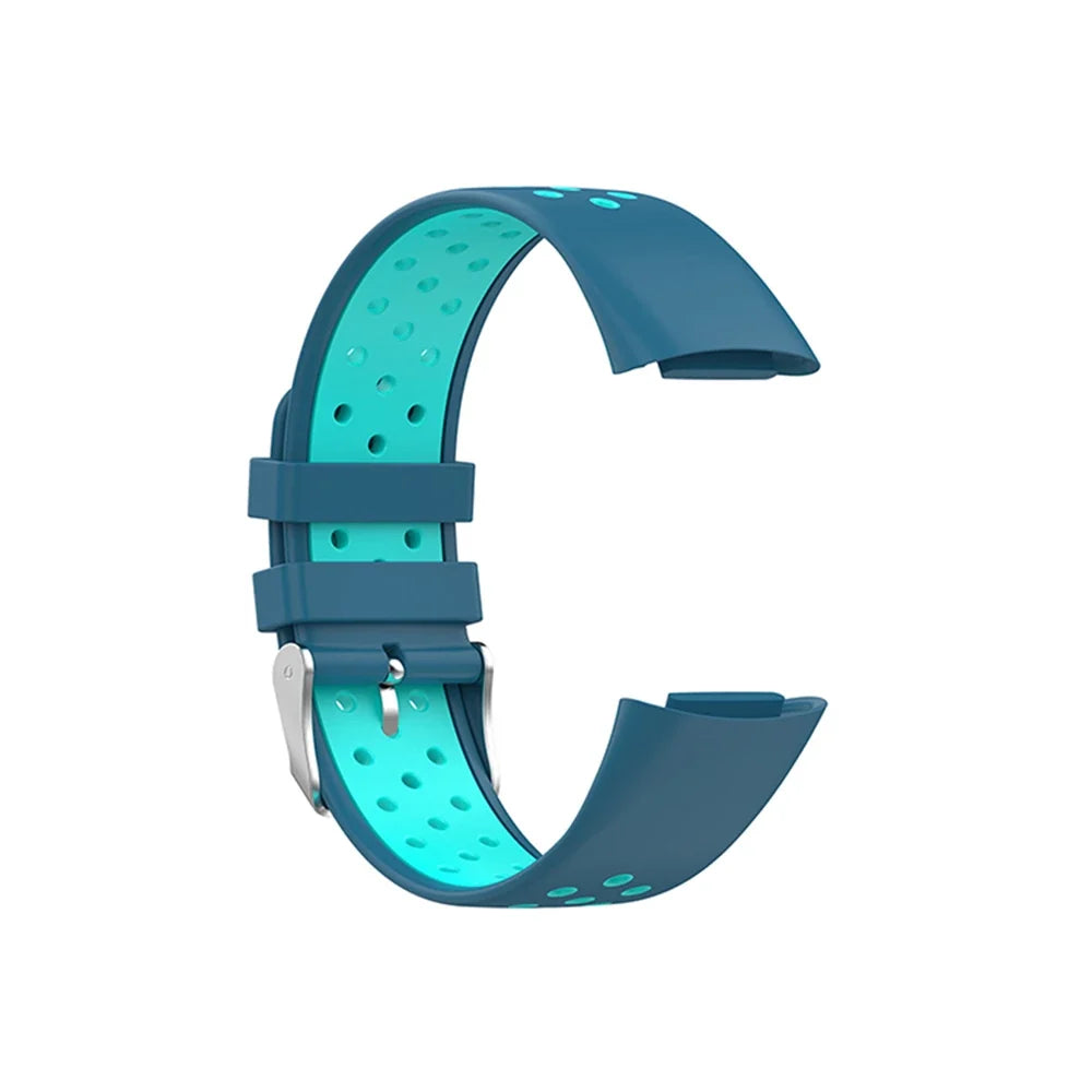 Fitbit Charge 5 & 6 Two-Tone Perforated Silicone Band, Buckle