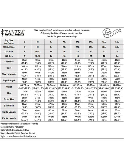 Zanzea Summer Trousers Suit Women 2PCS Outfit Stylish Work Matching