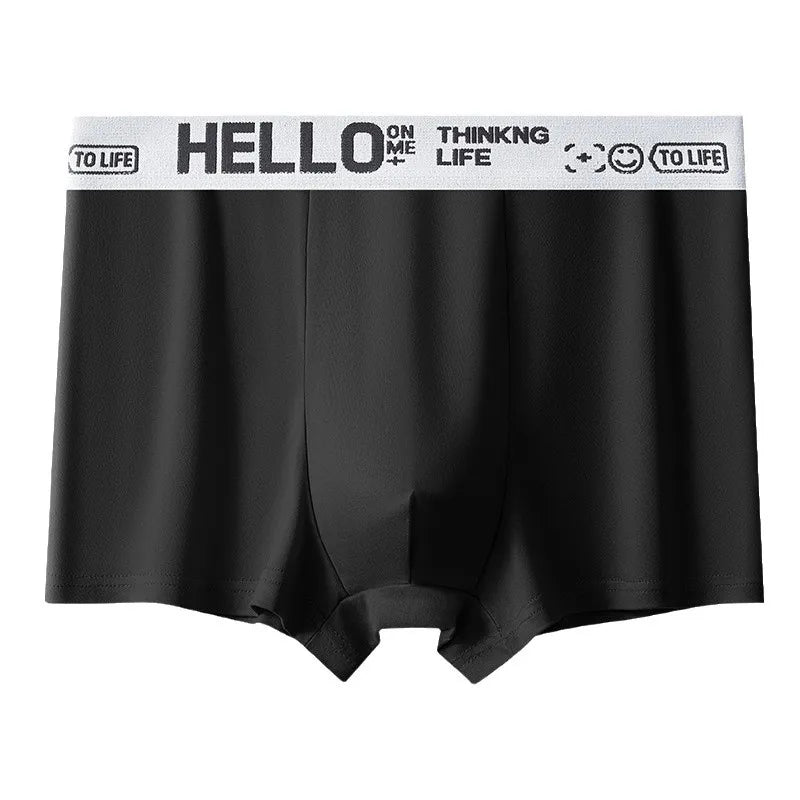 4PCS Mens Underwear Men Fashion Underpants Male High Stretch Boxer Panties Shorts Breathable Soft Shorts Comfortable Plus size