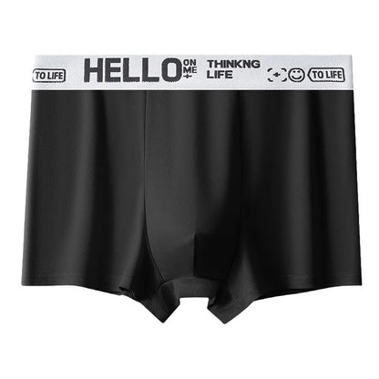 4PCS Mens Underwear Men Fashion Underpants Male High Stretch Boxer Panties Shorts Breathable Soft Shorts Comfortable Plus size