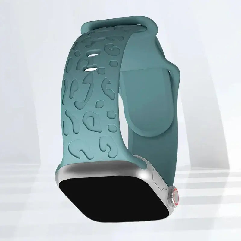 Apple Watch Engraved Silicone Band, Ornamental or Leopard