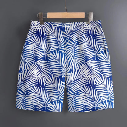 Men's Hawaiian 3D Plant Summer Pattern Beach Shorts Quick Dry Outdoor Casual Sports Shorts Fashion Men's Shorts