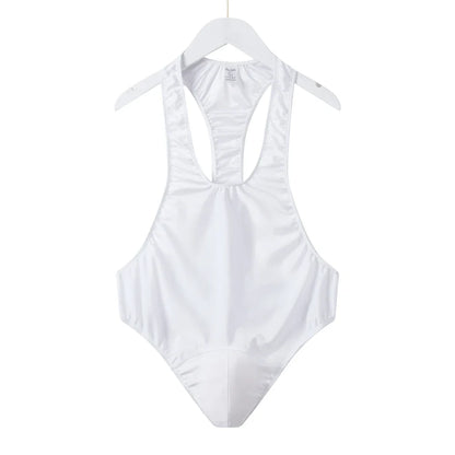 Men Sexy Leotard Underwear Bodysuit Strap Thong Elastic Bondage Jockstrap Harness Halter Neck One-Piece Costume  gay underwear