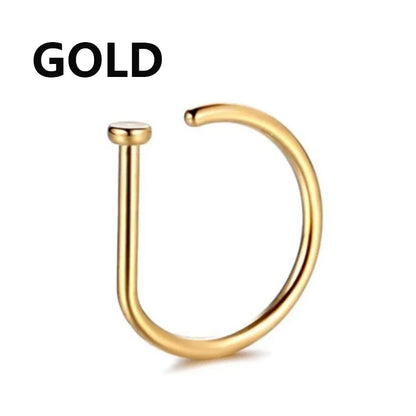 Women Fake Piercing Nose Ring Hoop Septum Non Piercing Nose Clip Rock HipHoop Stainless Steel Magnet Fashion Punk Body Jewelry