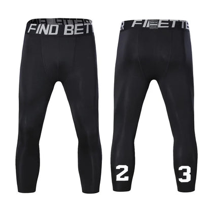 Sports Fitness Pants Men Gym Shorts Workout Tights