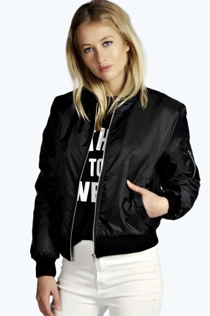 Vintage Chic O-Neck Bomber: Fall Fashion Essential