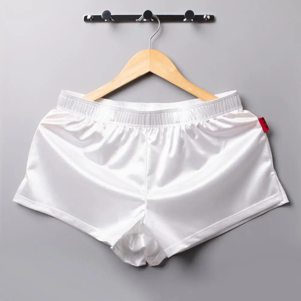 Mens Pajamas Shorts Homewear Smooth Silky Underwear Men Sleep Bottoms Loungewear Boxer Shorts Men Underpants Boxers