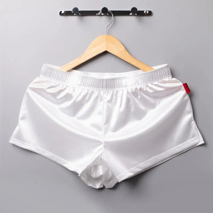 Mens Pajamas Shorts Homewear Smooth Silky Underwear Men Sleep Bottoms Loungewear Boxer Shorts Men Underpants Boxers