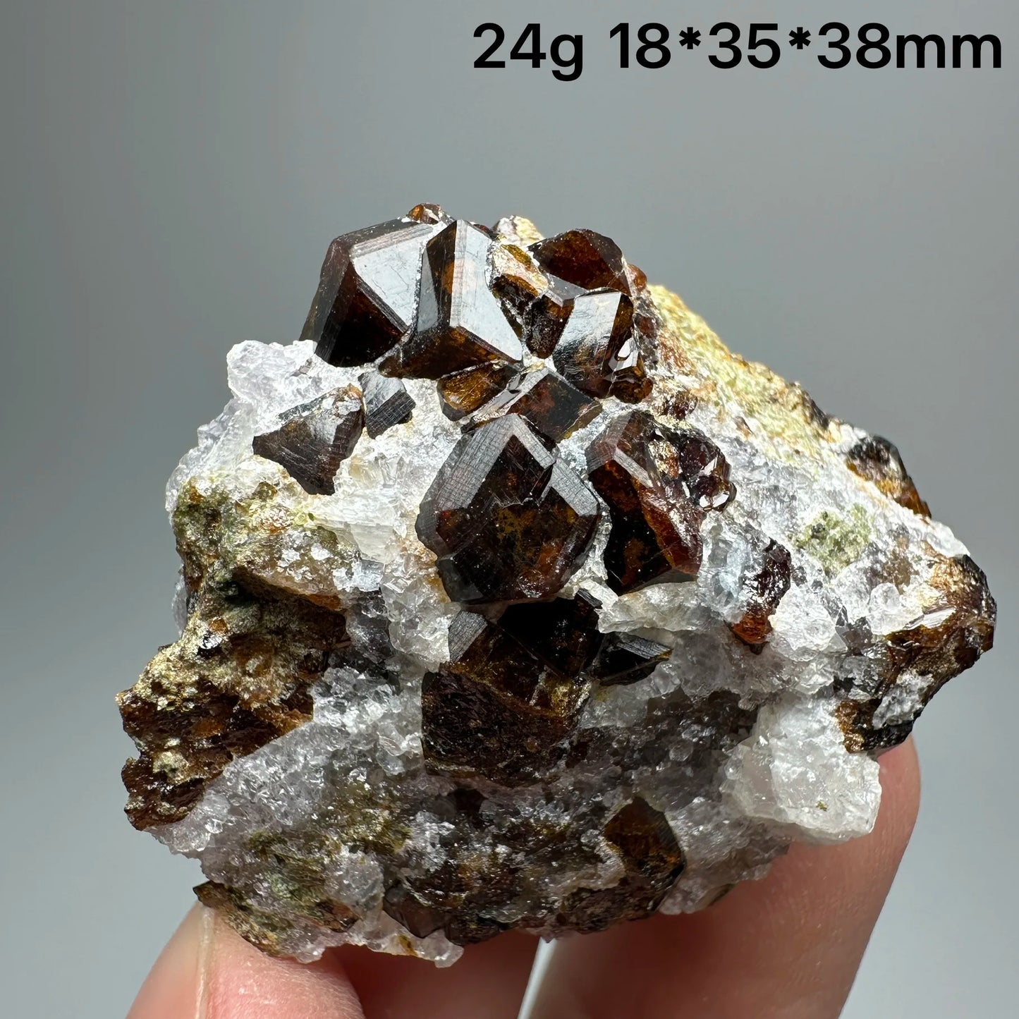 Natural Dark Brown Andradite Garnet Cluster Raw Crystal Mineral Specimen Calcite Matrix Healing Stone Home Decoration