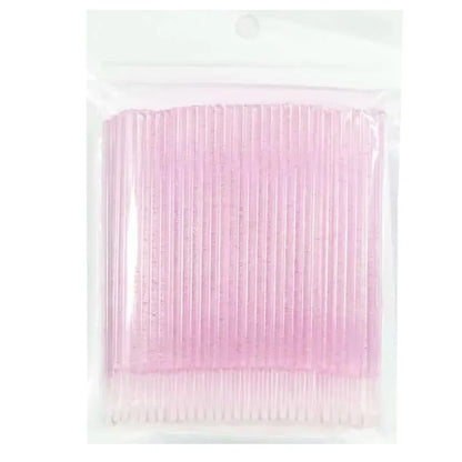 100PCS Micro Swab Applicator Eyelash Cleaning Brush Lash Extension Micro Brushes Cotton Swab Individual Eyelashes Removing Tool