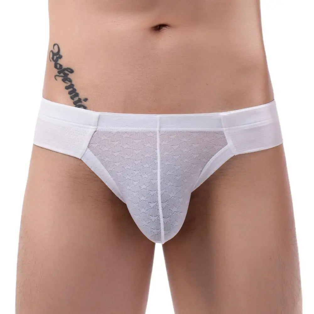 Sexy Breathable Underwear Men Briefs Thongs U convex Pouch Plus Size Underpants Briefs Men's Lingerie Summer Ice Silk Briefs