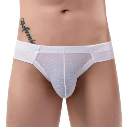 Sexy Breathable Underwear Men Briefs Thongs U convex Pouch Plus Size Underpants Briefs Men's Lingerie Summer Ice Silk Briefs