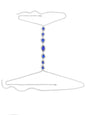 1pc Blue Droplet Fashion Body Chain Women's Chest Chain Summer Party