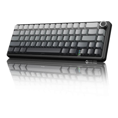 ATTACK SHARK X66 65% Wireless Mechanical Keyboard with Knob, 66 Keys Tri Mode Gasket Hot Swap RGB Gaming Keyboard 60 Percent,PBT