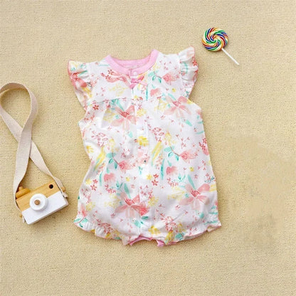 3-18 Month Baby Summer Clothes Rompers Girls Overalls Short Sleeve