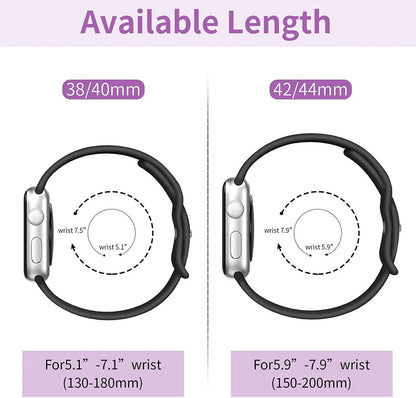 Silicone Watch Strap for Apple Watch, Replacement Bracelet Correa, 40/41/42/44/45/46/49mm, Compatible iWatch Series SE 7 8 9 10 11 Ultra 2 Ultra 3