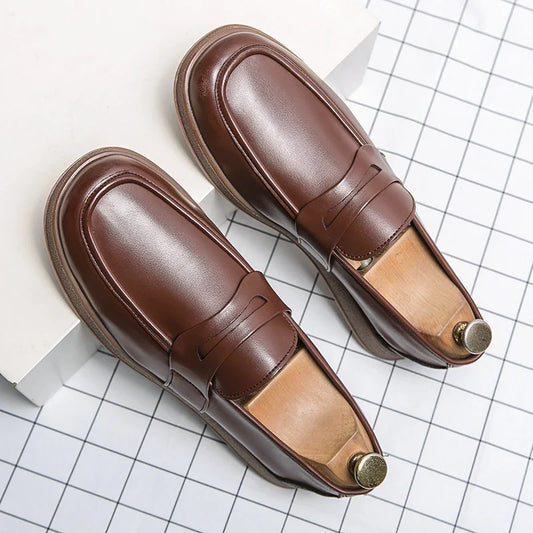 Elegant New Men's Loafers Soft Soles Comfortable Office Business Work Shoes Daily Commuting Men's Driving Shoes Anti Slip