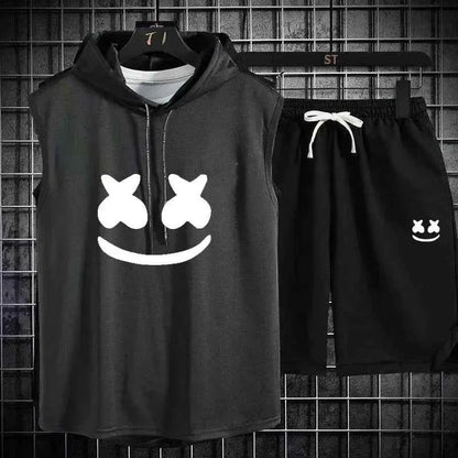 Summer Men's Casual Hooded Tracksuit Set
