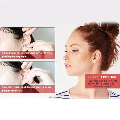 Ear Plugs High Fidelity Concert - Ear Protection for Concerts, Musicians Reusable/Hypoallergenic Earplugs - Noise Reduction