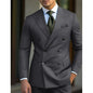 man 2 piece outfit set Pointed collar high-quality slim jackets men's suit with peak lapel for wedding Summer beach