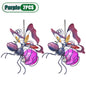 5PCS Solar-Powered Hanging Metal Ladybug Light  Garden Decor  Lady Sculpture with Bouncy Springs Summer Outdoor Art Decorations