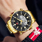 Men Watches 2025 Top Brand Luxury relogio masculino Gold Stainless Steel Band Wrist Watch For Male Clock Men Dual Display watch